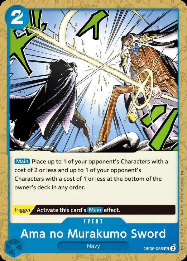 Wings of the Captain 영어판 Ama no Murakumo Sword OP06-056 · 재록 2 카드 앞면