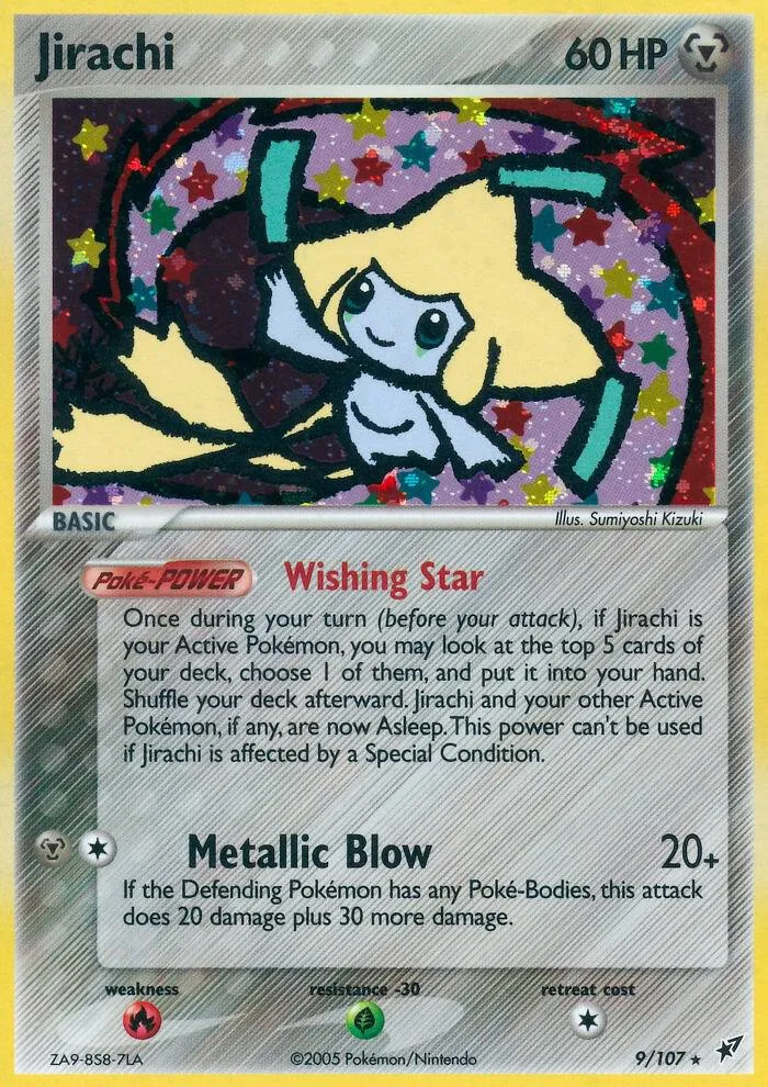 Front of Jirachi 9, EX Deoxys English