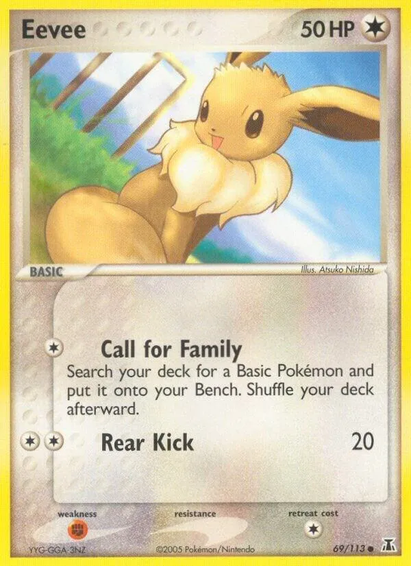 EX Delta Species 영어판 Eevee 69 카드 앞면