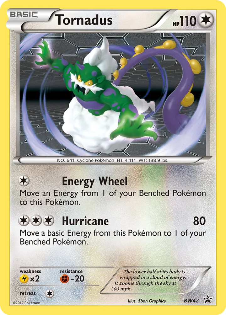 BW Black Star Promos 영어판 Tornadus BW42 카드 앞면