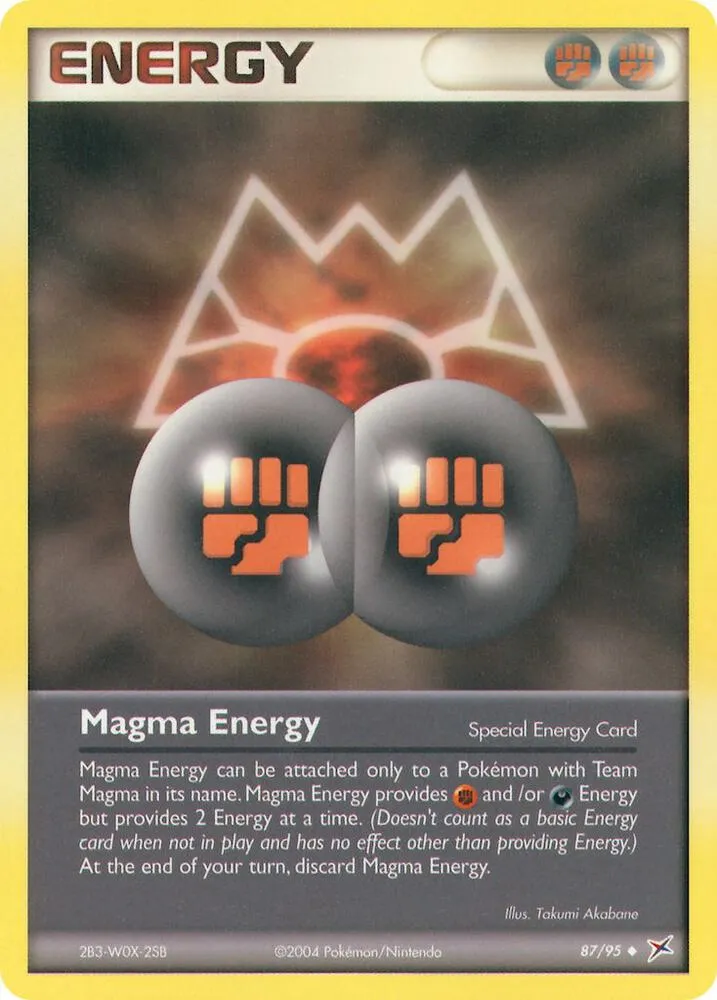 EX Team Magma vs Team Aqua 英語版 Magma Energy 87 カード表面