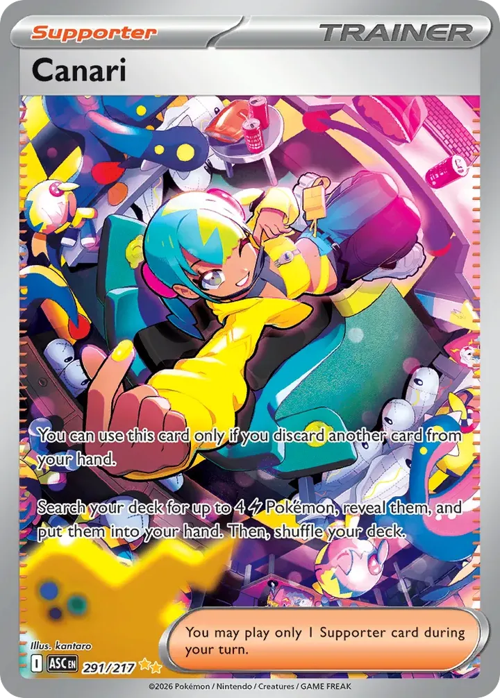 Mega Evolution—Ascended Heroes 英語版 Canari 291 カード表面