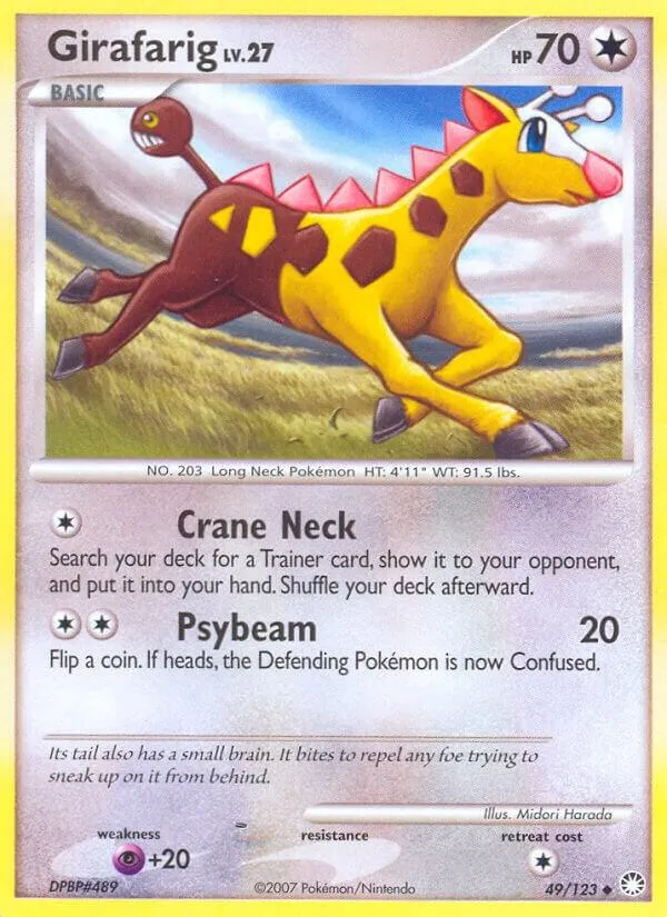 Diamond & Pearl—Mysterious Treasures 英語版 Girafarig 49 カード表面