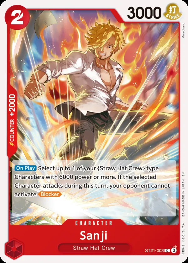 GEAR5 영어판 Sanji ST21-003 · 재록 카드 앞면
