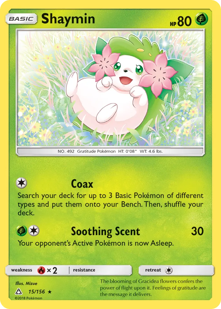 Sun & Moon—Ultra Prism 英語版 Shaymin 15 カード表面