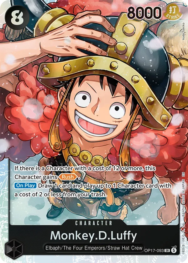 The World's Strongest Warriors 영어판 Monkey.D.Luffy OP17-093 카드 앞면