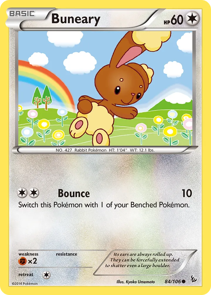 XY—Flashfire 영어판 Buneary 84 카드 앞면