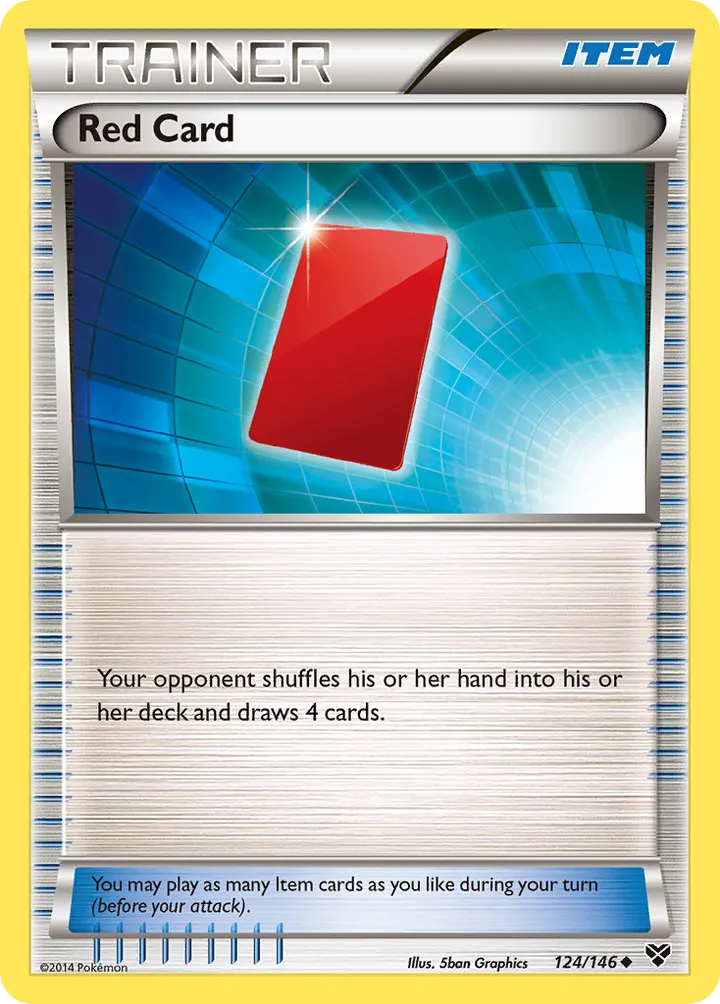 XY 영어판 Red Card 124 카드 앞면