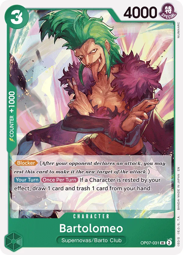 500 Years in the Future 英語版 Bartolomeo OP07-031 · 再録 カード表面