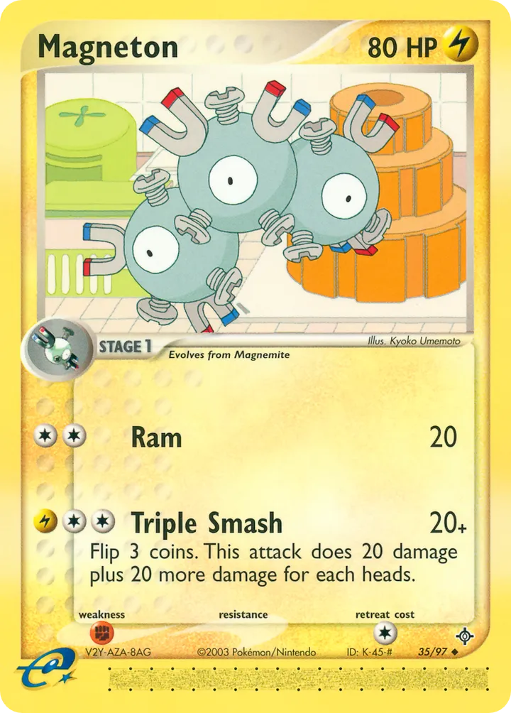 EX Dragon 영어판 Magneton 35 카드 앞면