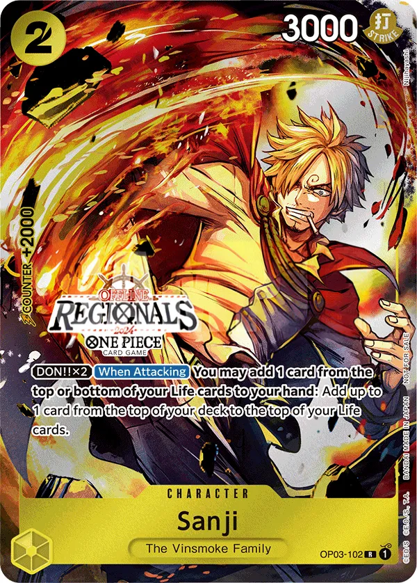 Pillars of Strength 英語版 Sanji OP03-102 · パラレル カード表面
