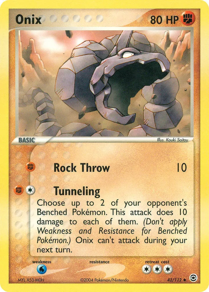EX FireRed & LeafGreen 영어판 Onix 42 카드 앞면