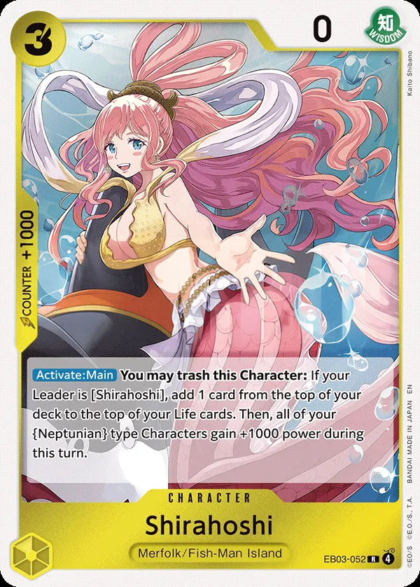 One Piece Heroines Edition 영어판 Shirahoshi EB03-052 카드 앞면