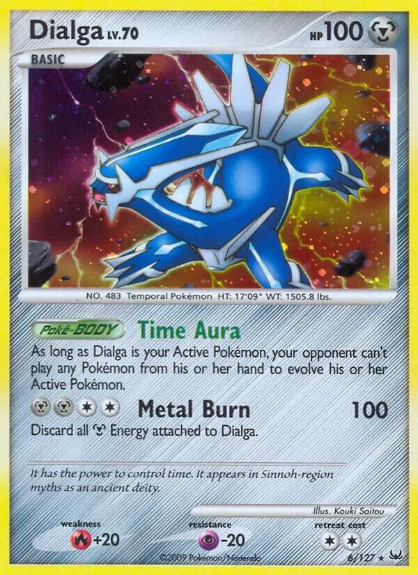 Platinum 영어판 Dialga 6 카드 앞면