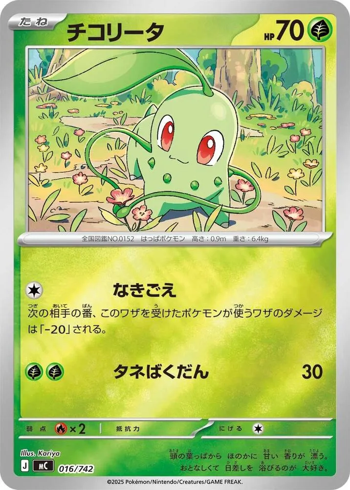 Front of Chikorita 16 · Mirror, スタートデッキ100 バトルコレクション Japanese