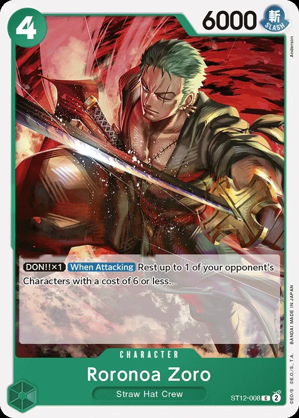 Zoro and Sanji 英語版 Roronoa Zoro ST12-008 カード表面