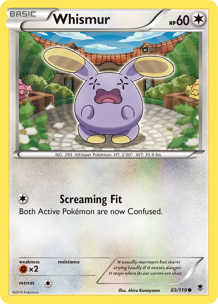 XY—Phantom Forces 영어판 Whismur 83 카드 앞면
