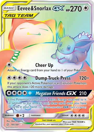 Eevee & Snorlax-GX 191 $390.41