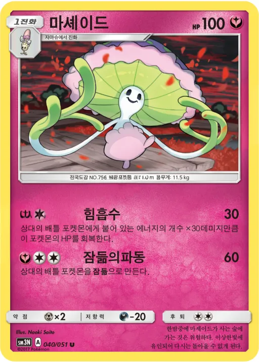 빛을 삼킨 어둠 韓国語版 마셰이드 40 カード表面
