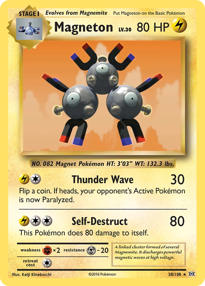 XY—Evolutions 영어판 Magneton 38 카드 앞면