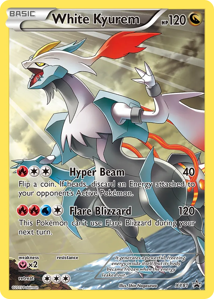 XY Black Star Promos 영어판 White Kyurem XY81 카드 앞면