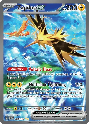Zapdos ex 202 $76.22