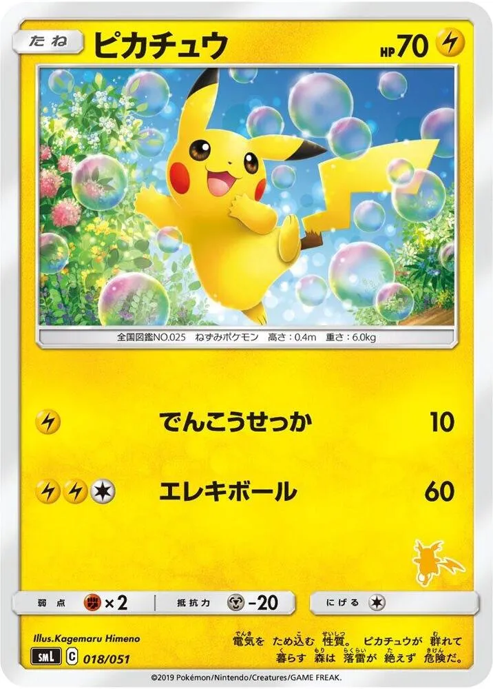 Front of Pikachu 18, ファミリーポケモンカードゲーム（2019年版、60枚デッキ×3個） Japanese