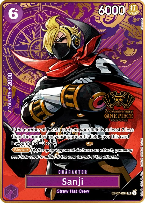 500 Years in the Future 영어판 Sanji OP07-064 · 패럴렐 2 카드 앞면