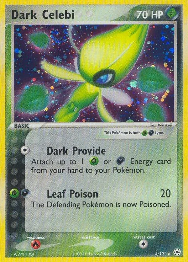 EX Hidden Legends 英語版 Dark Celebi 4 カード表面