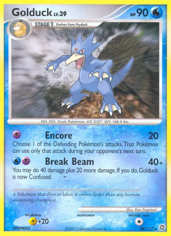 Diamond & Pearl—Secret Wonders 英語版 Golduck 28 カード表面