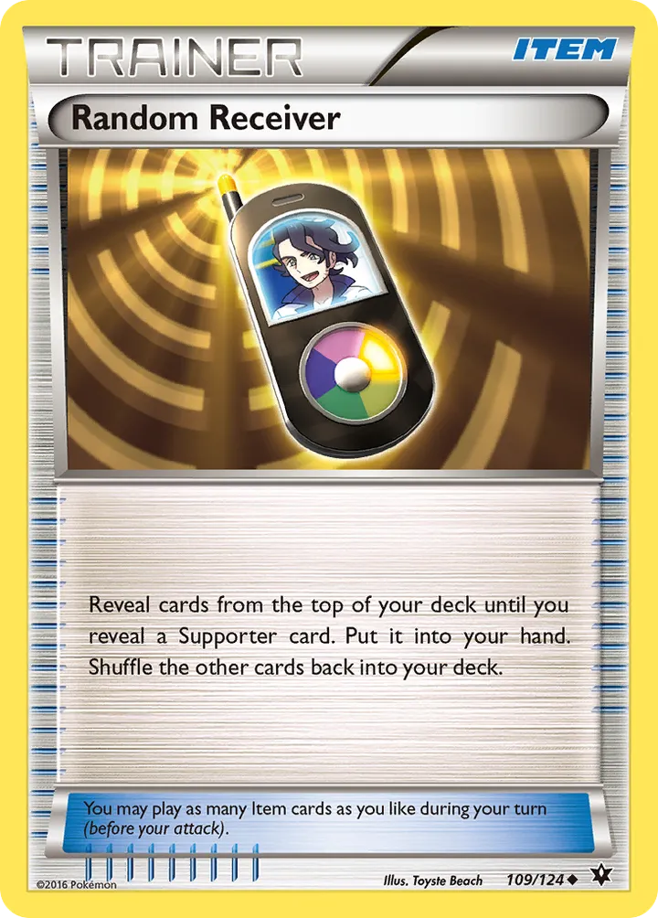 XY—Fates Collide 영어판 Random Receiver 109 카드 앞면