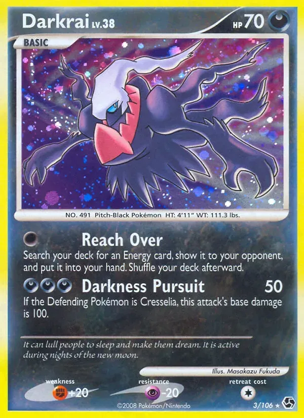 Diamond & Pearl—Great Encounters 영어판 Darkrai 3 카드 앞면