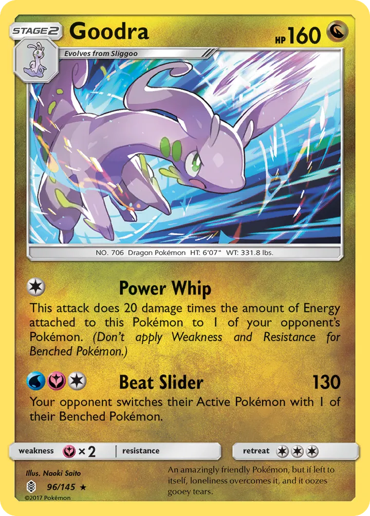 Sun & Moon—Guardians Rising 영어판 Goodra 96 카드 앞면