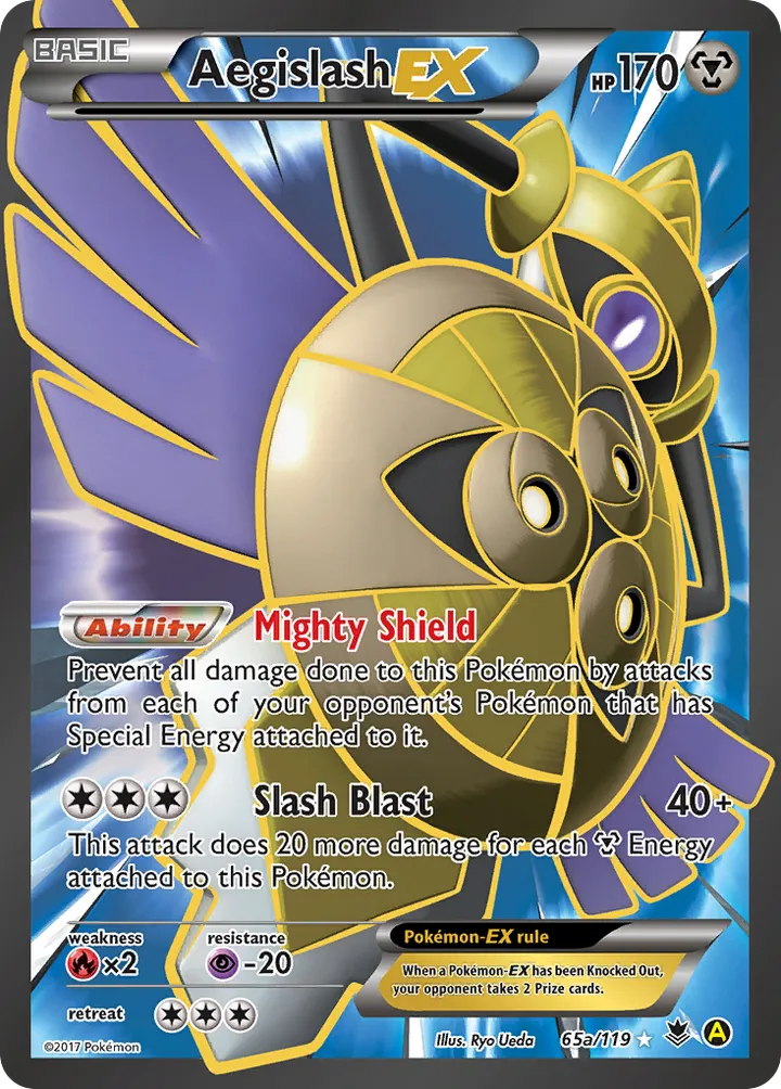 Front of Aegislash-EX 65a, XY—Phantom Forces English