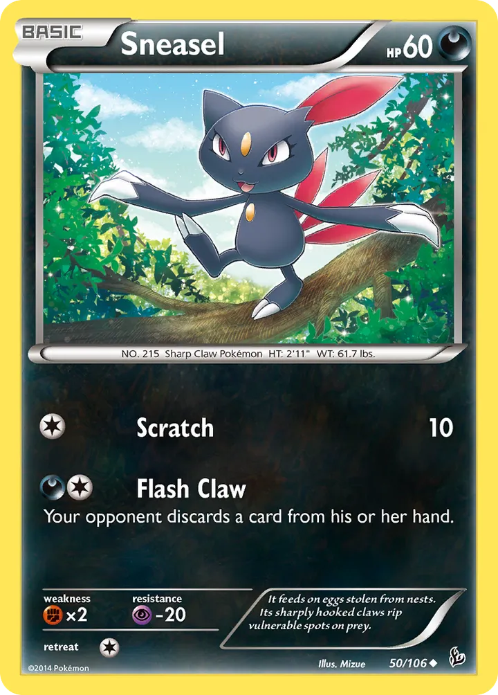 XY—Flashfire 英語版 Sneasel 50 カード表面