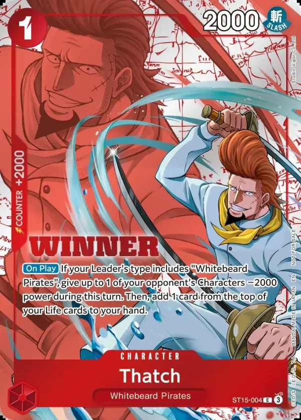 RED Edward.Newgate 영어판 Thatch ST15-004 · 위너 카드 앞면