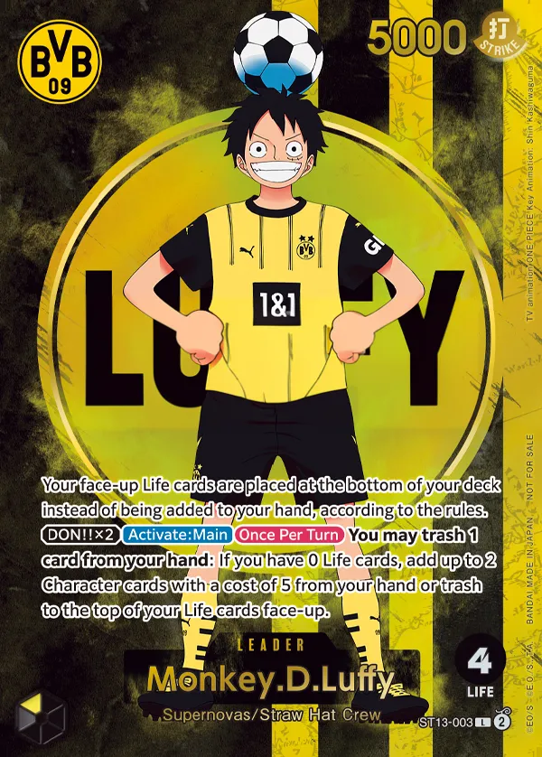 The Three Brothers 英語版 Monkey.D.Luffy ST13-003 · パラレル 2 カード表面