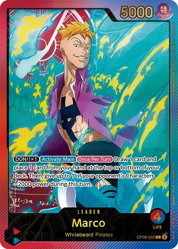 Front of Marco OP08-002, Two Legends English