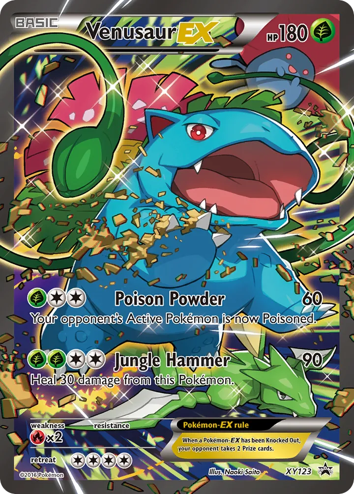 XY Black Star Promos 영어판 Venusaur-EX XY123 카드 앞면