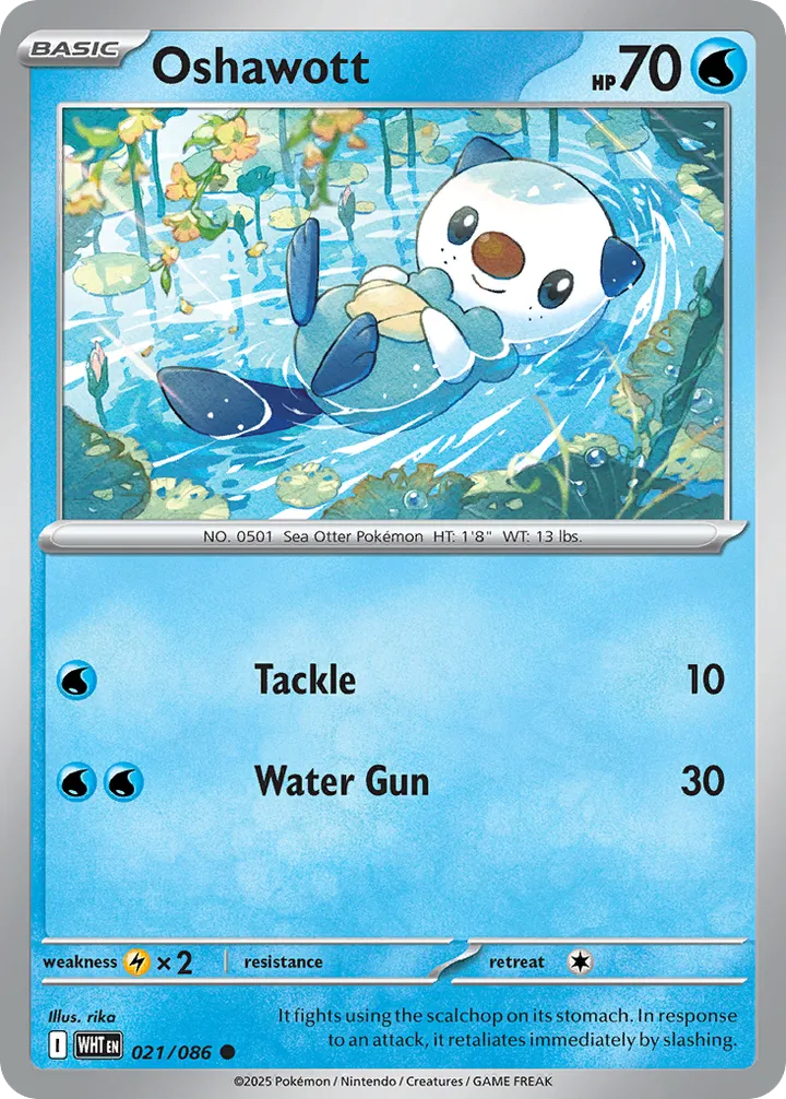 Scarlet & Violet—White Flare 영어판 Oshawott 21 카드 앞면