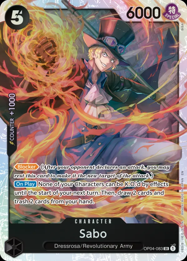 Kingdoms of Intrigue 英語版 Sabo OP04-083 · 再録 2 カード表面