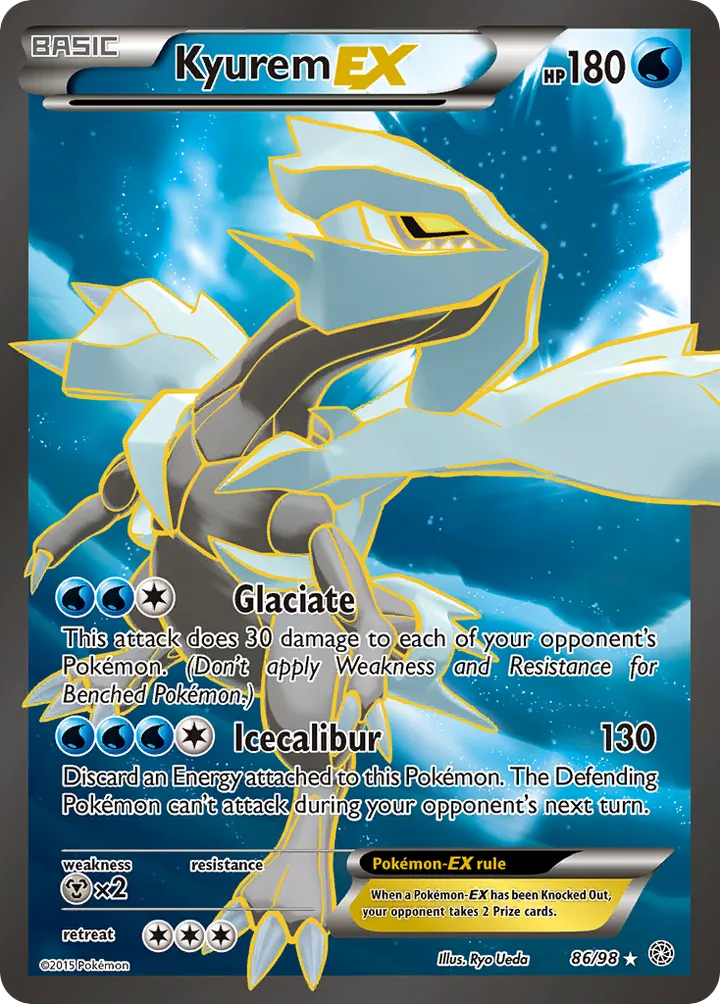 XY—Ancient Origins 영어판 Kyurem-EX 86 카드 앞면