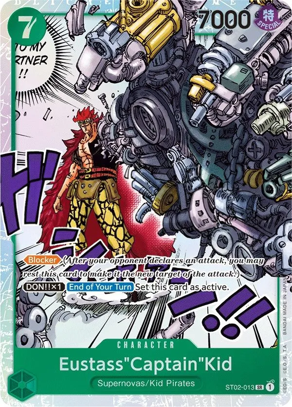 Worst Generation 영어판 Eustass"Captain"Kid ST02-013 카드 앞면