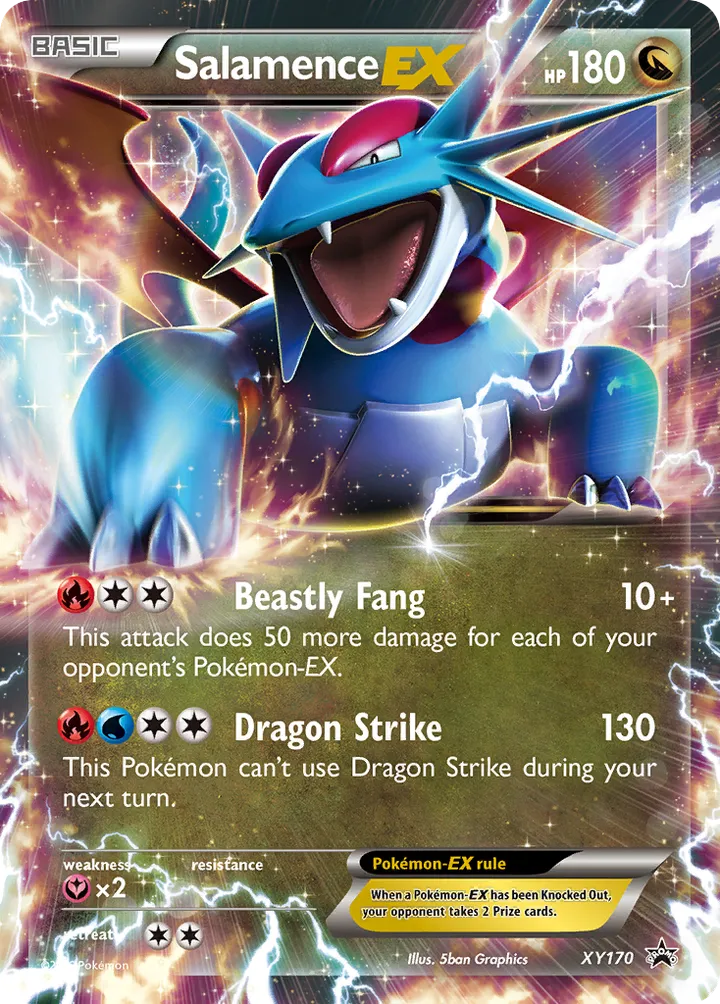 XY Black Star Promos 英語版 Salamence-EX XY170 カード表面