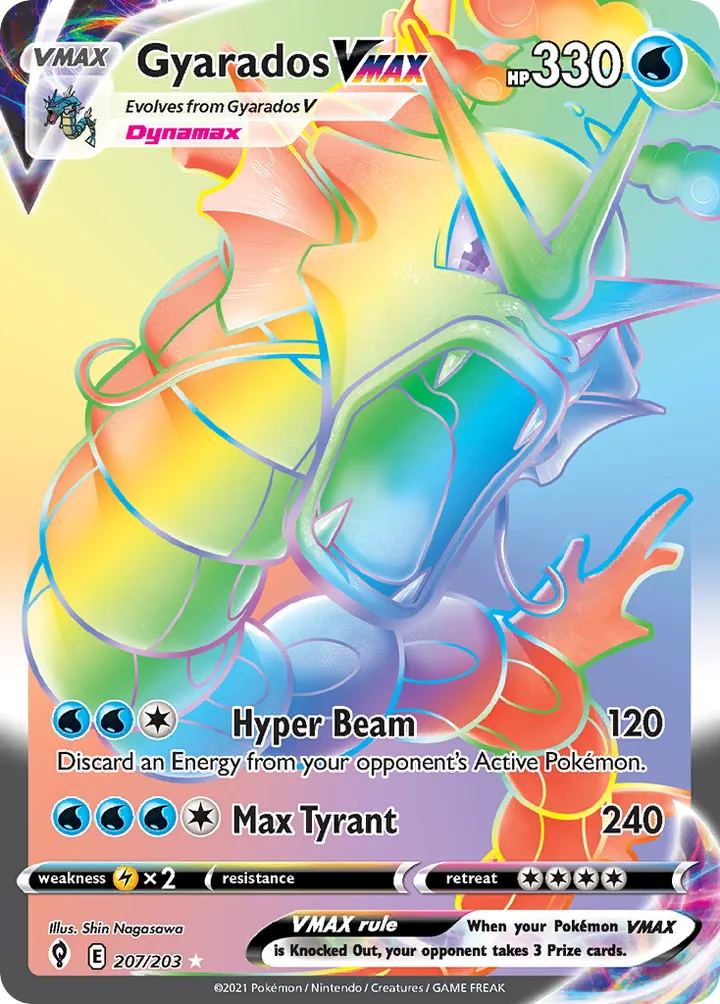 Sword & Shield—Evolving Skies 영어판 Gyarados VMAX 207 카드 앞면