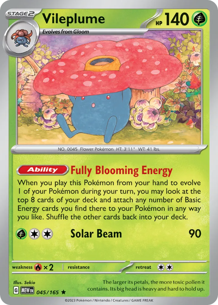 Front of Vileplume 45, Scarlet & Violet—151 English