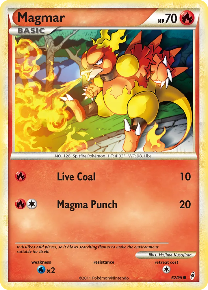 Pokémon TCG: Call of Legends 英語版 Magmar 62 カード表面