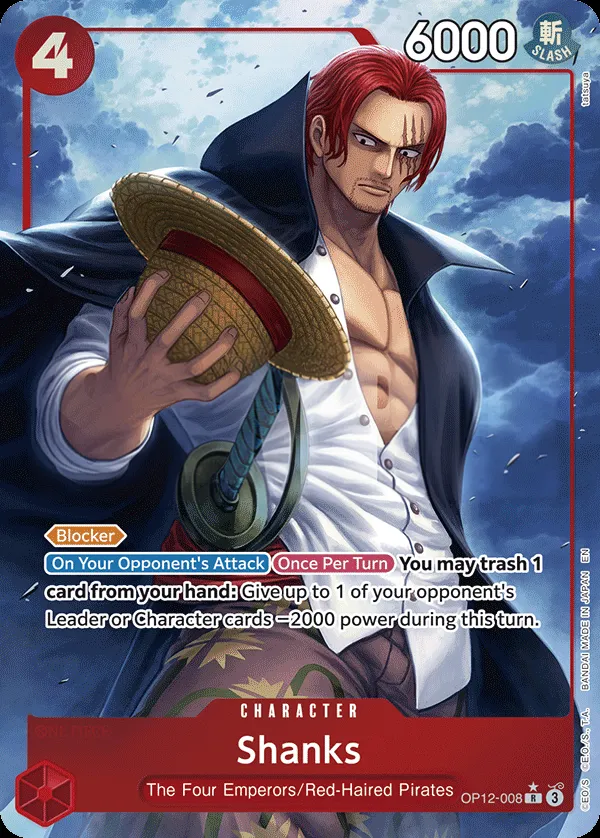 Legacy of the Master 英語版 Shanks OP12-008 · パラレル カード表面