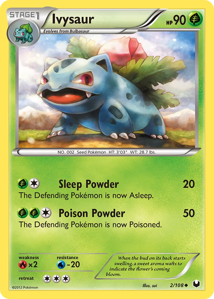 Front of Ivysaur 2, Black & White—Dark Explorers English