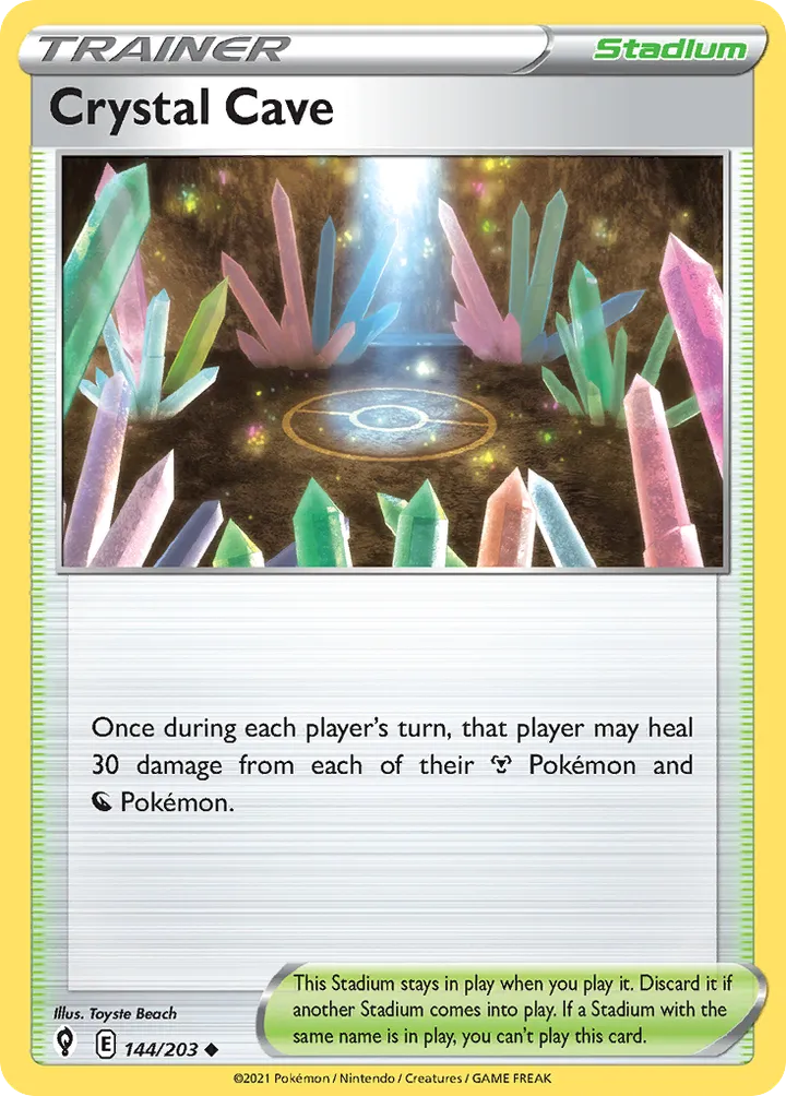 Sword & Shield—Evolving Skies 영어판 Crystal Cave 144 카드 앞면